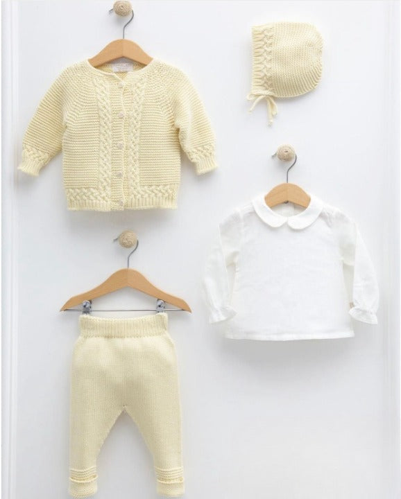 4-piece blouse-cardigan set